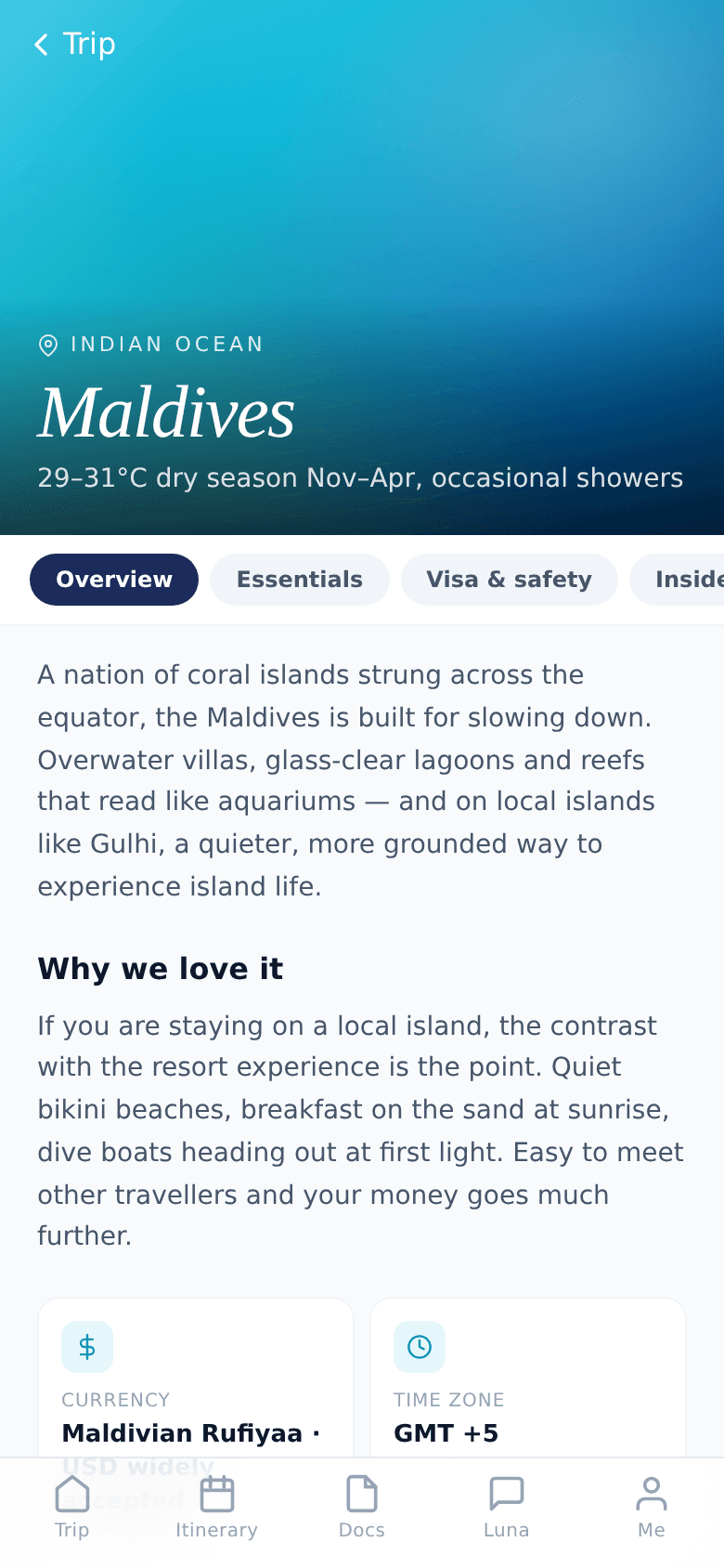 The destination guide
