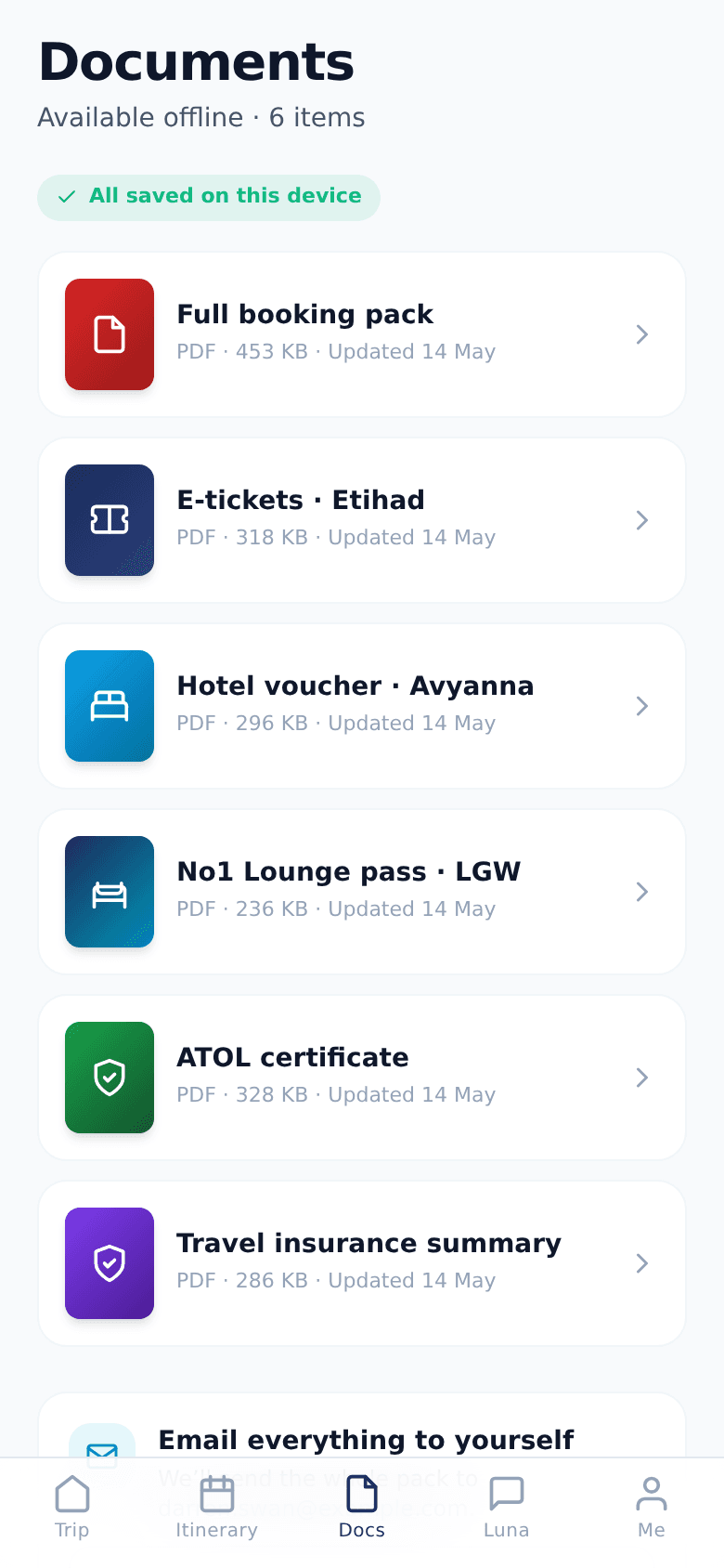 Travel documents
